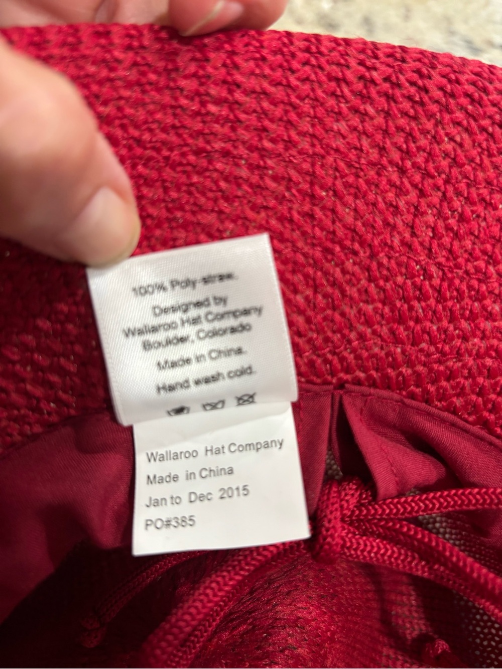 Wallaroo Cranberry Packable Sunhat - Picture 4 of 7